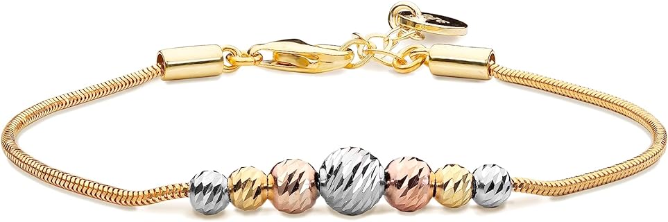 Adjustable Bolo Ball Sterling Silver Bead Bracelet for Women – Slider Bolo Bracelets for Women Silver Ideal for Wedding Parties and Gift