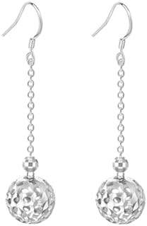 "Dangling Ball"925 Sterling Silver Dangle Earrings, Lightweight Filigree Ball Earrings/Dangle Drop Silver Earrings for Women