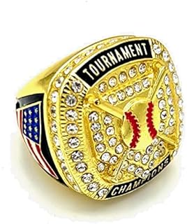 Discount Sports Rings Home Plate Clear Stone Championship Ring, Premium Softball Baseball Ring/Player/Team Awards/Tournament Rings 1-48