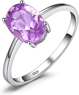 JewelryPalace Bague Améthyste en Argent Sterling 925, Taille Réglable, Authentique et Brillant, Idéale pour Femmes, Cadeau de Fiançailles ou Anniversaire
