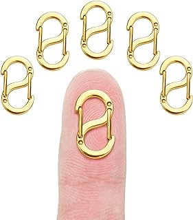 OHINGLT Double Lobster Clasp Bangle Bracelet Clasp in Stainless Steel for DIY Jewelry Making and Repairs - Gold Plated, Durable, and Easy-to-Use Design