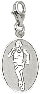 Rembrandt Charms Female Marathon Runner Charm with Lobster Clasp