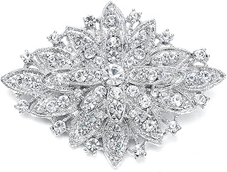 Mariell Vintage Wedding Jewelry Crystal Bridal Brooch Pin for Brides, Bridesmaids, Mother of The Bride