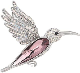 UNVAK 18k Gold Plated Magpie Brooch with Pearls & Rhinestones, Romantic Wedding Gift for Wife or Girlfriend with Pin Clasp, Elegant Luck Charm Accessory for Women & Girls