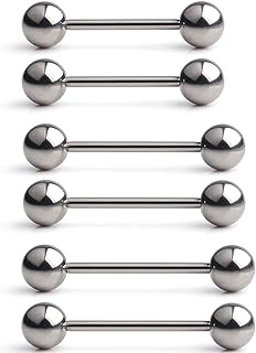 Ruifan Titanium-Grade Nipple Piercing Body Chain with Externally Threaded Design for Men and Women, Hypoallergenic Jewelry with Superior Comfort and Lightweight Feel, Unique Shape