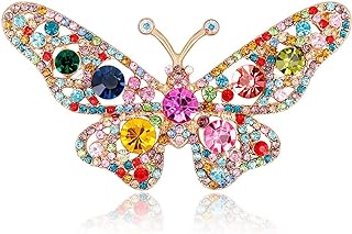 Thousand silver Vintage Butterfly Brooches for Women Rhinestones Crystal Antique Cute Animal Shape Corsages Scarf Clips Brooches, AL274-A