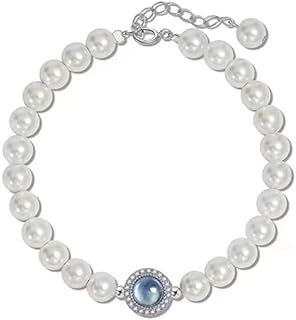 White Freshwater Pearl Bracelets for Women Sapphire Bead With White Pearl Bracelet with Adjustable Clasp