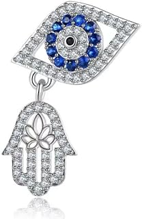 QeenseKc Evil Eye Claddagh Pendant Charm Good Luck Heart Love Gold Bead for Pandora Bracelet