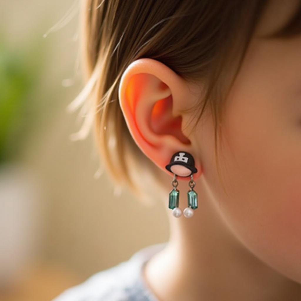 boucles d'oreilles fillette