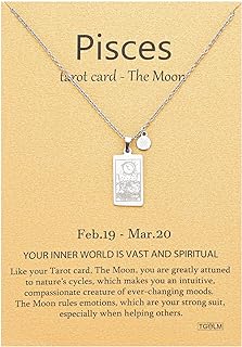 Lobster Clasp 14k Gold-Plated Zodiac-Tarot Card Pendant Necklace with Rolo Chain - Custom Stainless-Steel Accessory Ideal for Women - Distinguished Gemini Constellation and Lovers Design