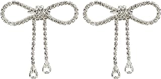 2pcs Vintage Bowknot Brooch Pin Rhinestone Bow Brooch for Women Daily Wear Parties Weddings Celebration