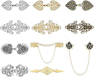 Pin Clasp Alligator Brooch with Cubic-Zirconia Gems, Stainless Steel Vintage Cardigan Clips - Ideal for Women, Assorted Designs