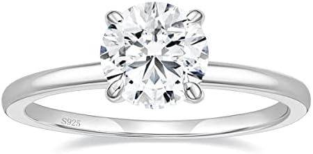1.2 CT Moissanite Engagement Rings For Women 925 Sterling Silver Rings Round Cut Halo Promise Wedding Rings Stunning Wedding Bands for Women Size 4-10