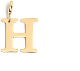 14K Solid Gold Custom Block Letter Pendant for Women | 14K Real Gold Initial Charm | 14K Gold Initial Necklace Pendant | 14K Gold Personalized Jewelry | Gift for Anniversary, Pendant Only