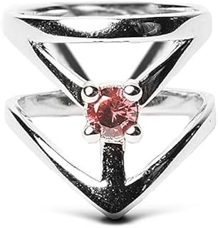 Affection Ring by Rogue+Wolf Halloween Silver Engagement Promise Crystal Wedding Rings for Women, Gothic Witch Y2K Jewelry Emo Goth Accessories, Stackable Boho Cute Aesthetics for Teen Girls, Grunge Anime Dainty Stainless Steel Witchy Creepy Gifts