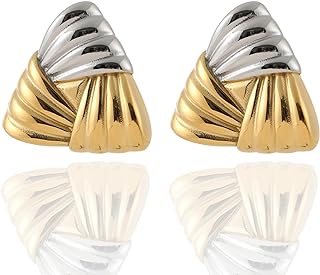 Itcoery Women’s Round Coin Stud Earrings, Disc Button Ear Studs