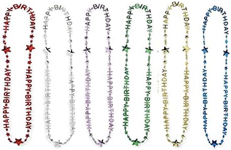 24 Piece Colorful Happy Birthday Bead Necklaces Party Favors