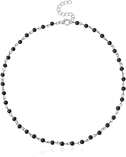 Boho Beaded Choker Necklace Chain Short Necklaces Jewelry for Women and Girls