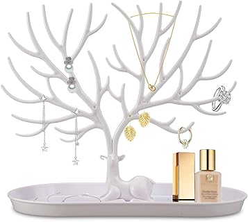 Rairsky Bague du Manège à Bijoux en Bois de Cerf, Idéal pour Filles, Taille Unique, avec Suspension et Design Moderne pour Colliers, Bracelets, Bagues - Fête des Mères