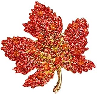 Stylish Maple Leaf Pin Brooch in Durable Copper for Women - Elegant Fall-Inspired Accessory, Perfect for Christmas Gifts