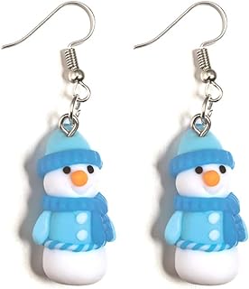 Trendy Santa Claus Snowman 3D Cartoon Stud Earrings for Women Polymer Clay Christmas Xmas Earrings Jewelry