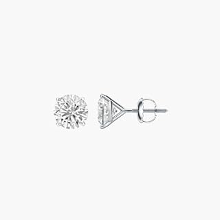 1/2 CT Pristine Lab Grown Diamond Stud Earrings with Secure Screw Backs in Luxurious 14K Gold for Her, Round Brilliant Design