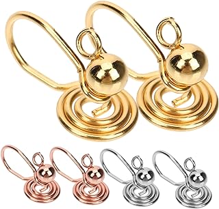 Stainless Steel Spiral Clip-On Earrings by GALPADA, Set of 6, Ideal for Women and Girls, Versatile Design for Everyday Elegance, Unpierced Ear Fashion