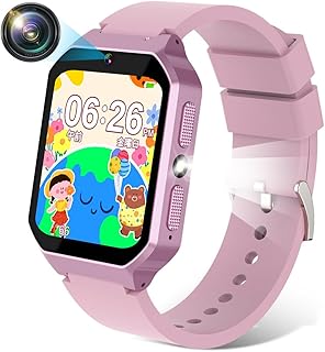 Coretu ピンク キッズ用スマートウォッチ 1.69インチ大画面とHDカメラ、英語学習カードも搭載。小学生向け贈り物に最適。