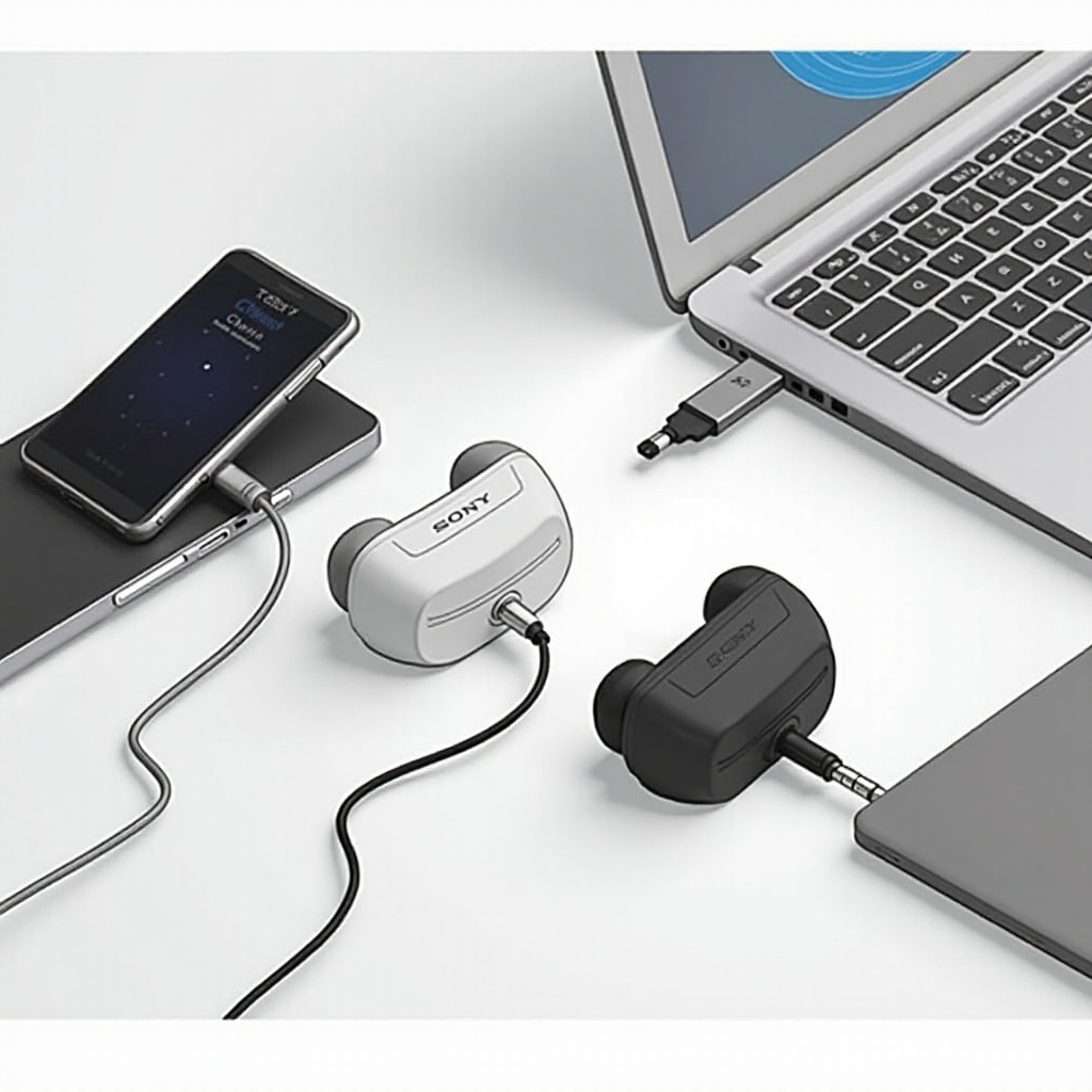 como conectar cascos sony