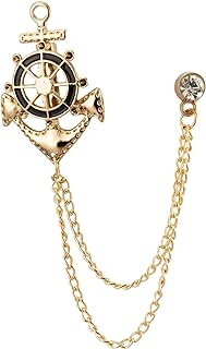 Knighthood Anchor Rudder Ships Wheel Nautical Brooch