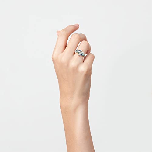 925 Sterling Silver Twist Ring White Cubic Zirconia Rings
