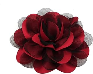 5.5’’ Extra Large Flower Brooch Pin Dainty Fabric Camellia Elegant Silk Satin Oversized Brooches Dance Wedding Party Corsage Banquet Dress Suit Ceremony Clothes Handmade Big Boutonniere Accessories Jewelry Gifts for Women Ladies Girls
