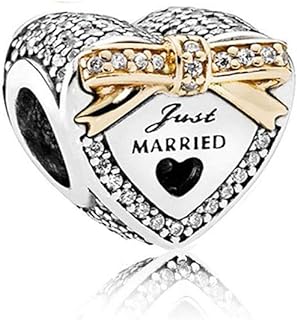 MiniJewelry Love Heart Charms for Bracelets Necklaces Pendants Wedding Bow Tie Heart Bead Sterling Silver Women Daughter Christmas Birthday Family Mother Granddaughter Grandma Auntie