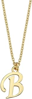 Altinbas 14k Gold Initial Necklace for Women A-Z | Solid Gold Letter Necklace, Real Gold Chain Initial Necklace, Yellow Gold Letter Pendant Necklace | Gift for Christmas, Anniversary, Birthday