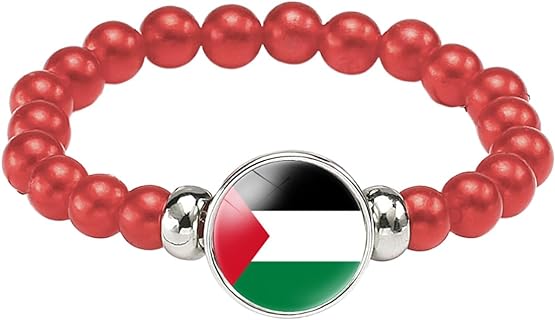 National Flag Bracelet, Beaded Bracelet, Adjustable Bracelet, Travel Souvenir Gifts for Women Men