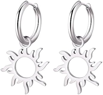 Elegant KKJOY Stainless Steel Dangle Hoop Earrings - Perfect Jewelry Gift for Women & Girls