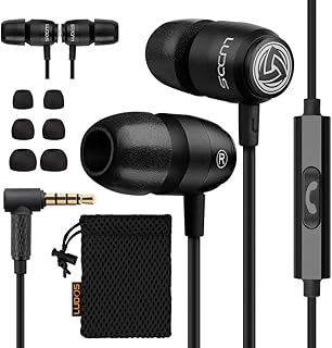 LUDOS Clamor 2 Pro Kabelgebundene In-Ear-Kopfhörer mit Mikrofon und Memory Foam Aufsätzen, 1.2m Kabel und integrierter Anrufsteuerung, ideal für kristallklare Anrufe und Musikgenuss