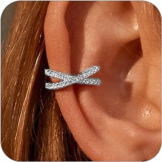 Ear Cuffs Non Piercing Cubic Zirconia Ear Cuff Earrings for Women Trendy Gold Clip on Earrings for Teen Girl Gifts Trendy Stuff Hypoallergenic Cartilage Earrings Jewelry