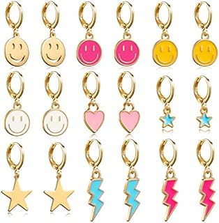 Alloy Clasp Lightning Bolt Dangle Earrings for Women - No Gemstone Hoop Design