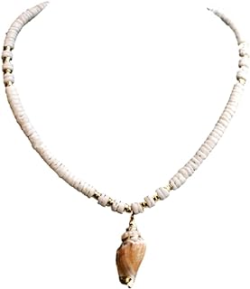 Boho Hippie Summer Cowrie Shell Seashell Necklace Statement Beach Jewelry for Women Girls Puka Shell Seashell Bead Scallop Conch Pendant Necklace Summer Beach Jewelry Gift