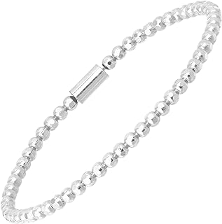 Silpada 'Charlotte' Sterling Silver Bead Stretch Bracelet for Stylish Women with Minimalist Design, Made in Italy