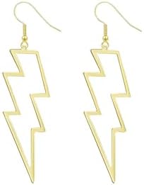Lightning Bolt Drop Dangle Earrings for Women Girls Statement Lightning Earrings Halloween Party Accessory