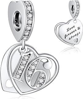 Barbie Charm Bracelet with Silver Chain, Cubic Zirconia Beads for Women - NINGAN 'Years of Love' Special Birthday Design