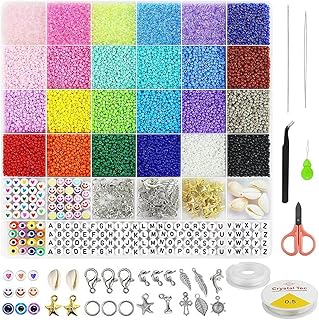 Zepitniy Bracelet en Perle de Rocaille avec 24 Couleurs Vivantes et 2mm Taille Unique, Accessoires Inclus, Idéal pour Adultes et Enfants en DIY et Création de Bijoux