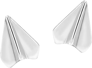 AeraVida Fun and Unique Paper Airplane .925 Sterling Silver Stud Earrings | Casual Sterling Silver Stud Earring for Women | Jewelry Gift for All Occasions