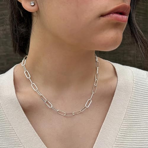 Waitsoul 925 Sterling Silver Rope Chain Lobster Clasp 2.5mm Silver Chain for Men Women Silver Necklace Chain 16-30 Inches