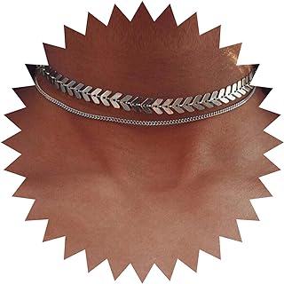 Boho Layered Fishbone Chain Necklace Gold Fish Bone Choker Necklace Double Layer Thin Chain Necklace Chevron Necklace Jewelry for Women and Girls