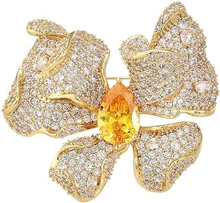 Mother's Stunning 18k Gold Plated Phoenix Brooch with Rhinestones & Pearl, Copper Pin Clasp Style for Women and Girls - Ideal Mother's Day or Wedding Gift