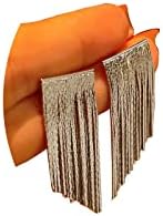 Push Back Alloy Drop Earrings for Women and Girls, Geometry Statement Tassel Design
