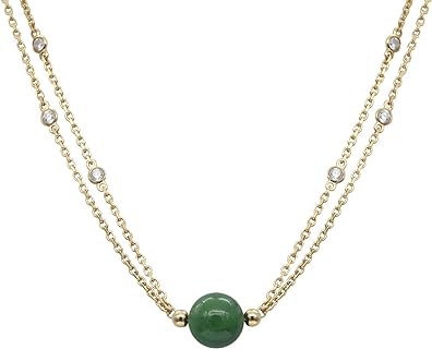 Coveted Jade Necklace Gold Plated Chain